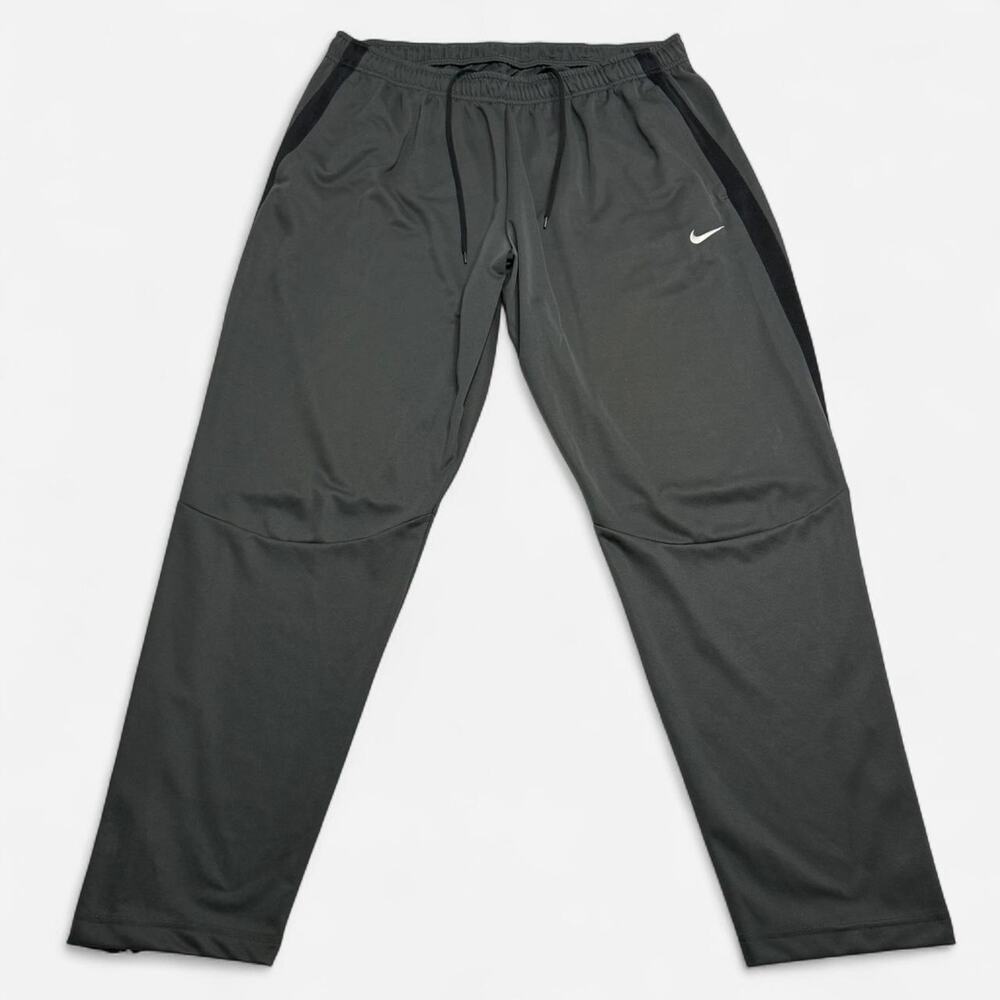 Nike Dri-FIT Athletic Training Pants Gray Black Swoosh Drawstring Men’s 3XL